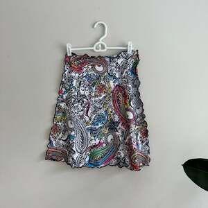 Haystacks Paisley Park Switchstacks Reversible Bias Skirt Lettuce Hem